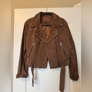 Blank NYC Chocolate Brown Suede Jacket